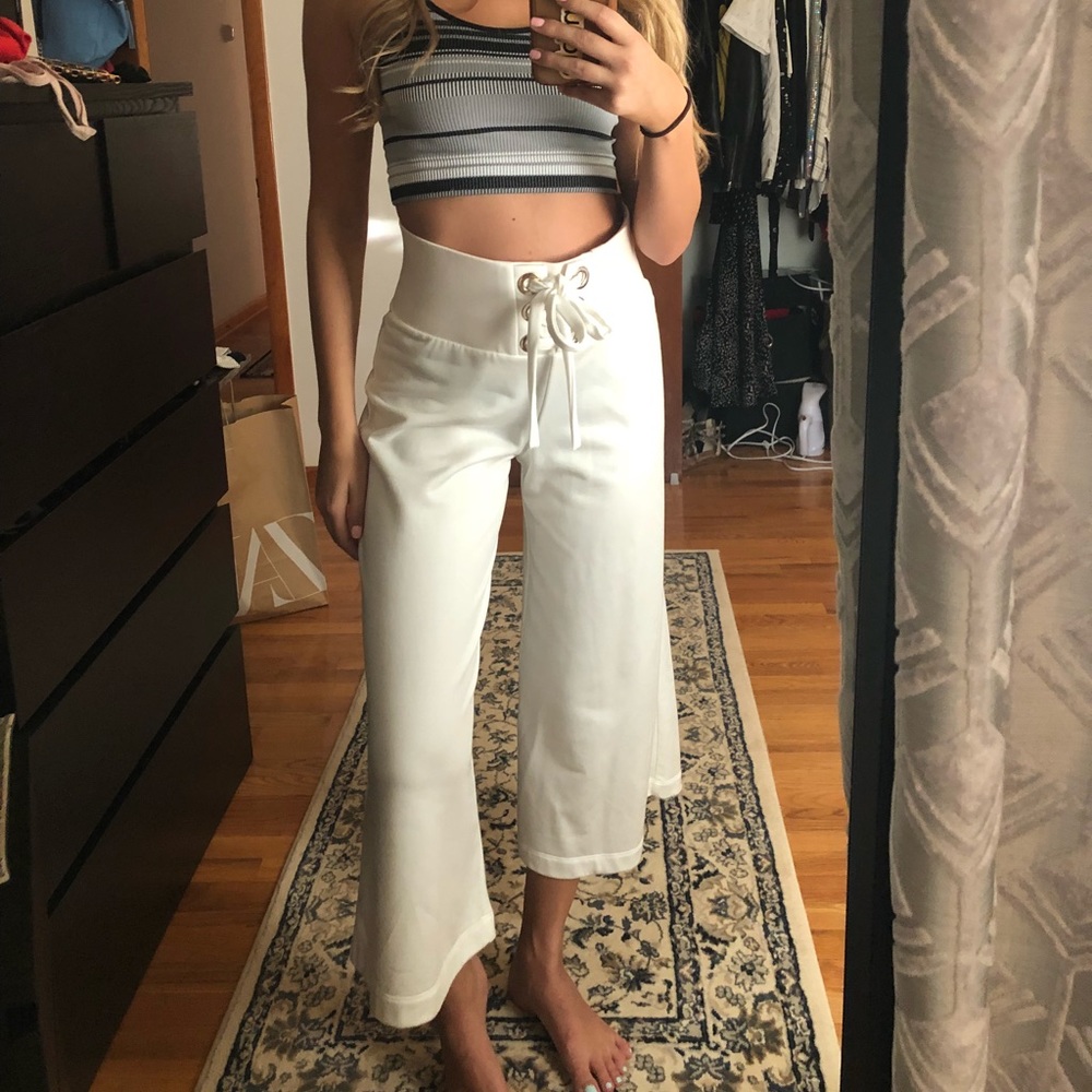 MICHI bora white sweatpants wide leg